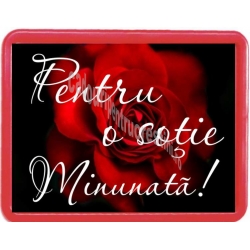 Magnet dedicatie Pentru o sotie minunata!